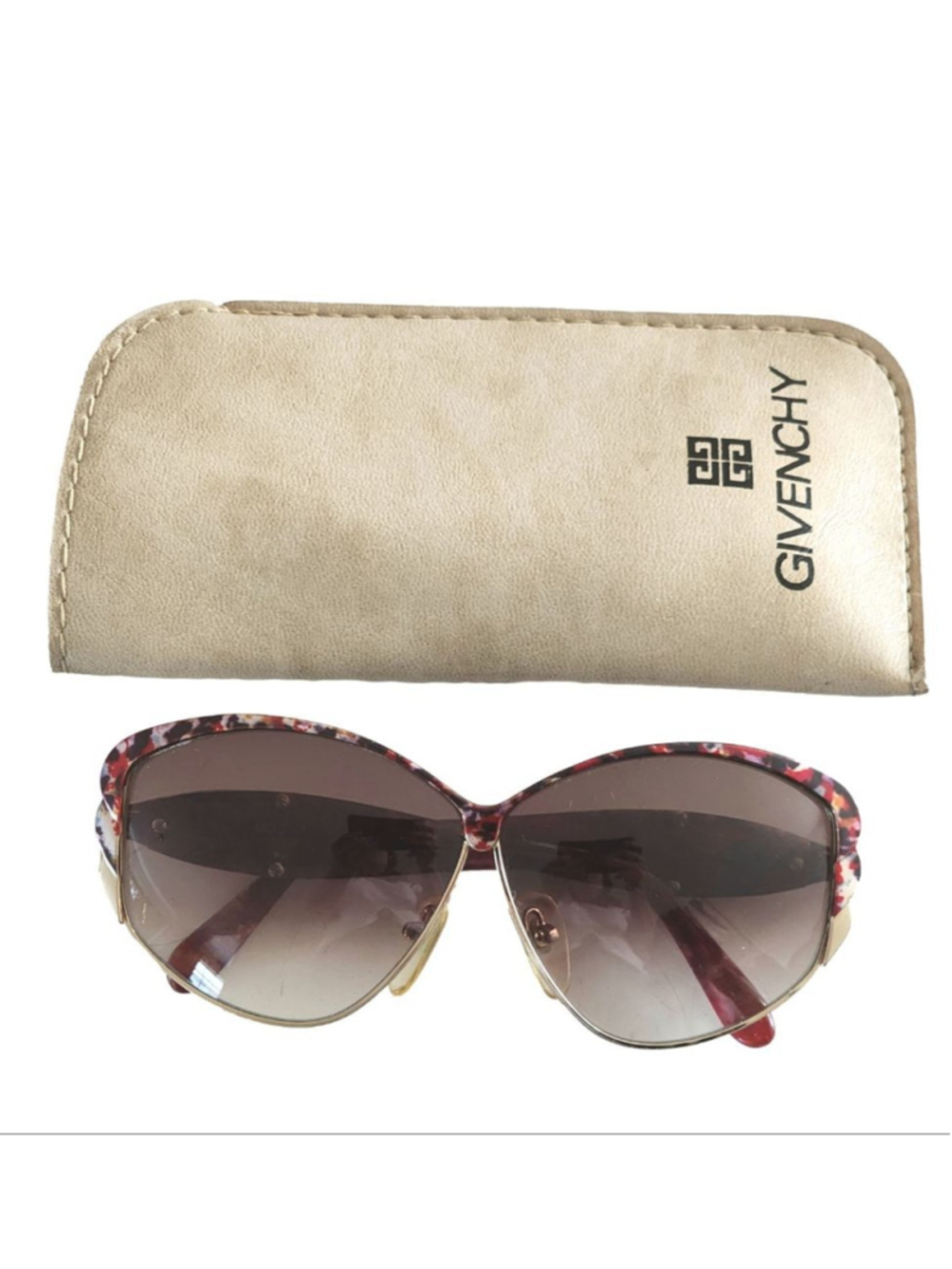 GYVENCHY Solaire Brown Gold Gradient Sunglasses One‎ Size